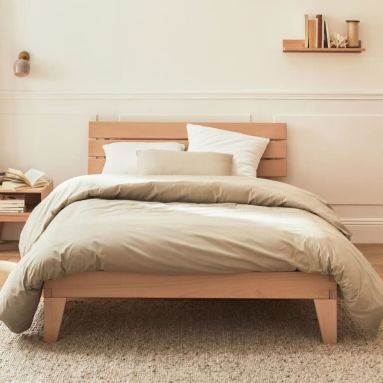 KIPLI - Lit avec sommier en hêtre massif NOVA | 140x190 - Kipli