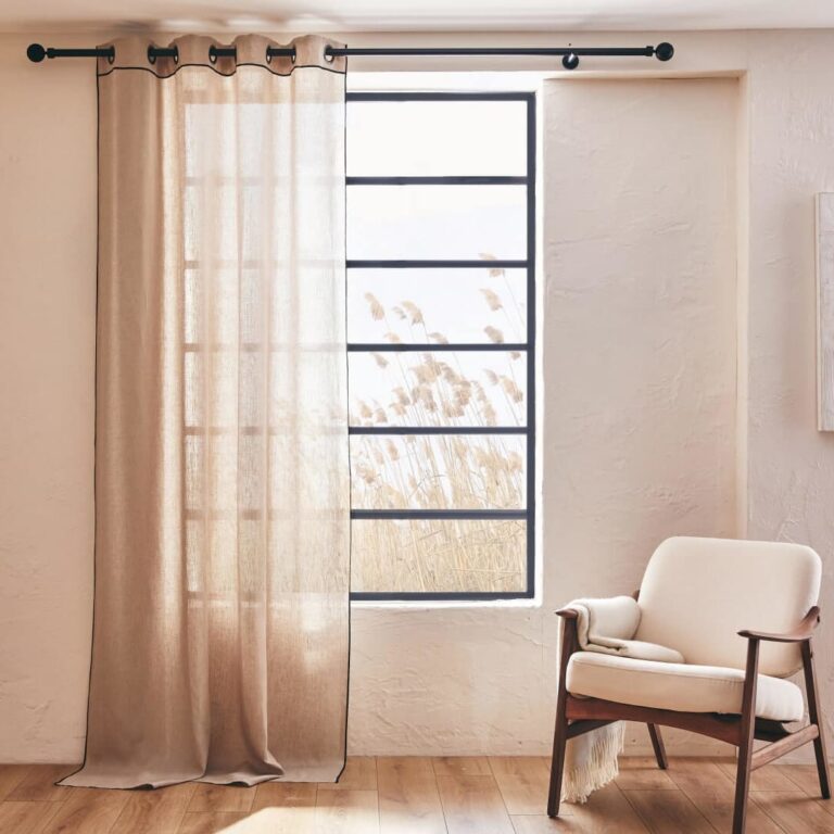 KIPLI - Rideau léger à oeillets en lin LENO - Kipli