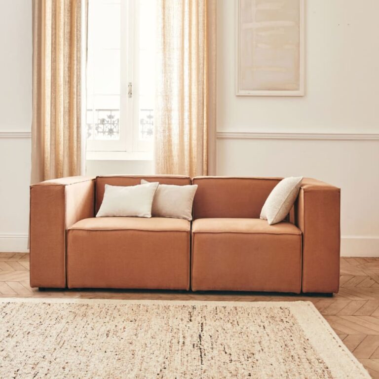 KIPLI - Canapé 3 places modulables ARIA | Caramel - Kipli