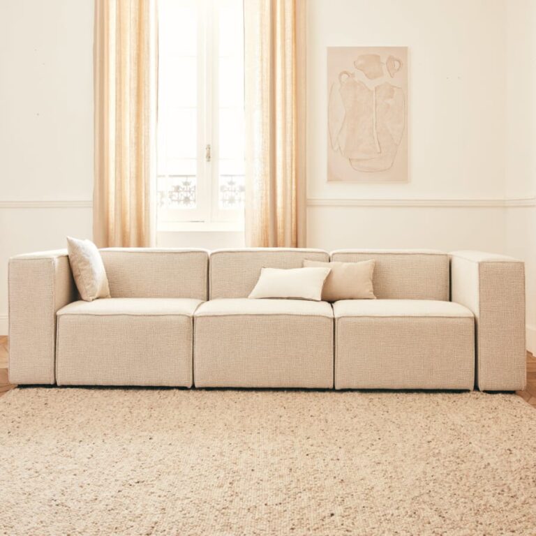 KIPLI - Canapé modulable 4 places ARIA | Bouclette - Kipli