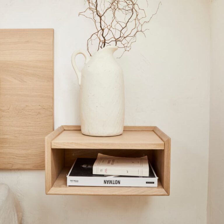 2 94 KIPLI - Table de chevet murale en bois massif LIVIA - Kipli