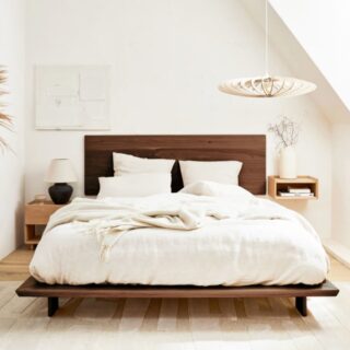 Kipli - Lit plateforme en bois massif LIVIA