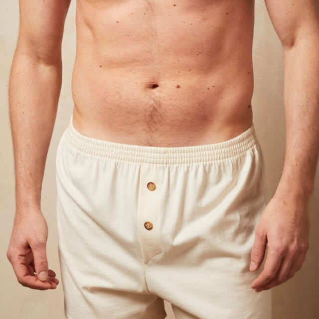 Lemahieu - 2x Caleçons courts en Coton BIO - Naturel - Blanc - Homme