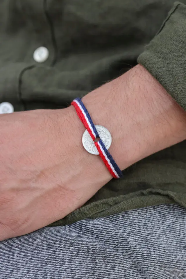 Bracelet – Le tricolore par la marque LE SOU FRANÇAIS LE SOU FRANÇAIS - Bracelet – Le tricolore