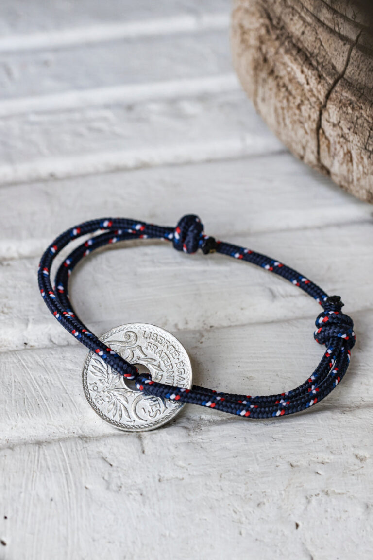 Le Sou Français - Bracelet - Le Navigateur Bleu marine