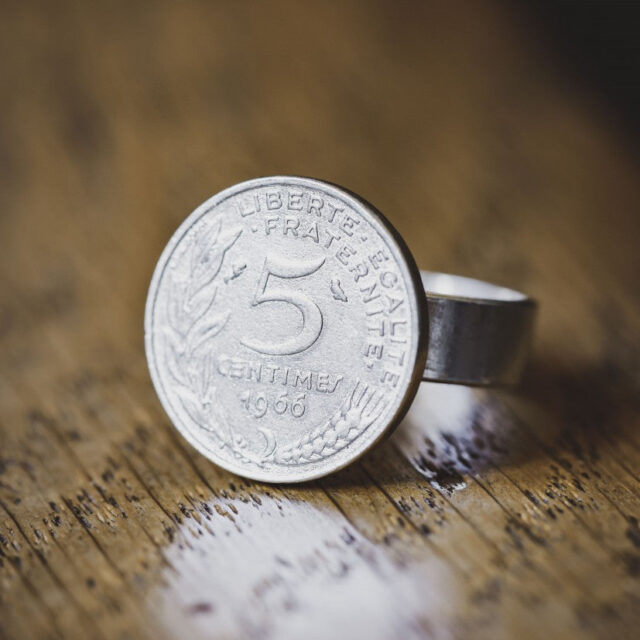 Le Sou Français - Bague - La Bordelaise 5 Cts Argent