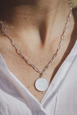 Collier – Le Niçois Argent par la marque LE SOU FRANÇAIS LE SOU FRANÇAIS - Collier – Le Niçois Argent