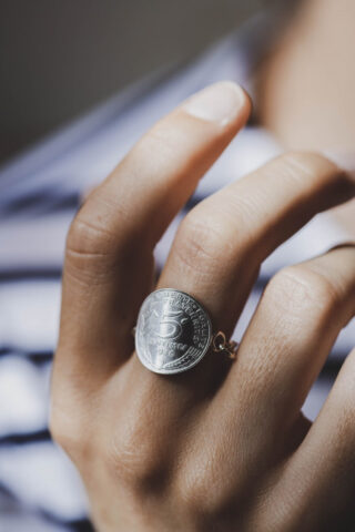 Bague chaînette – La Bordelaise Argent par la marque LE SOU FRANÇAIS LE SOU FRANÇAIS - Bague chaînette – La Bordelaise Argent