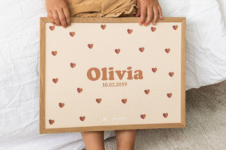 Les Pas Petits - L'affiche personnalisable – Les Petits Cœurs Bicolores
