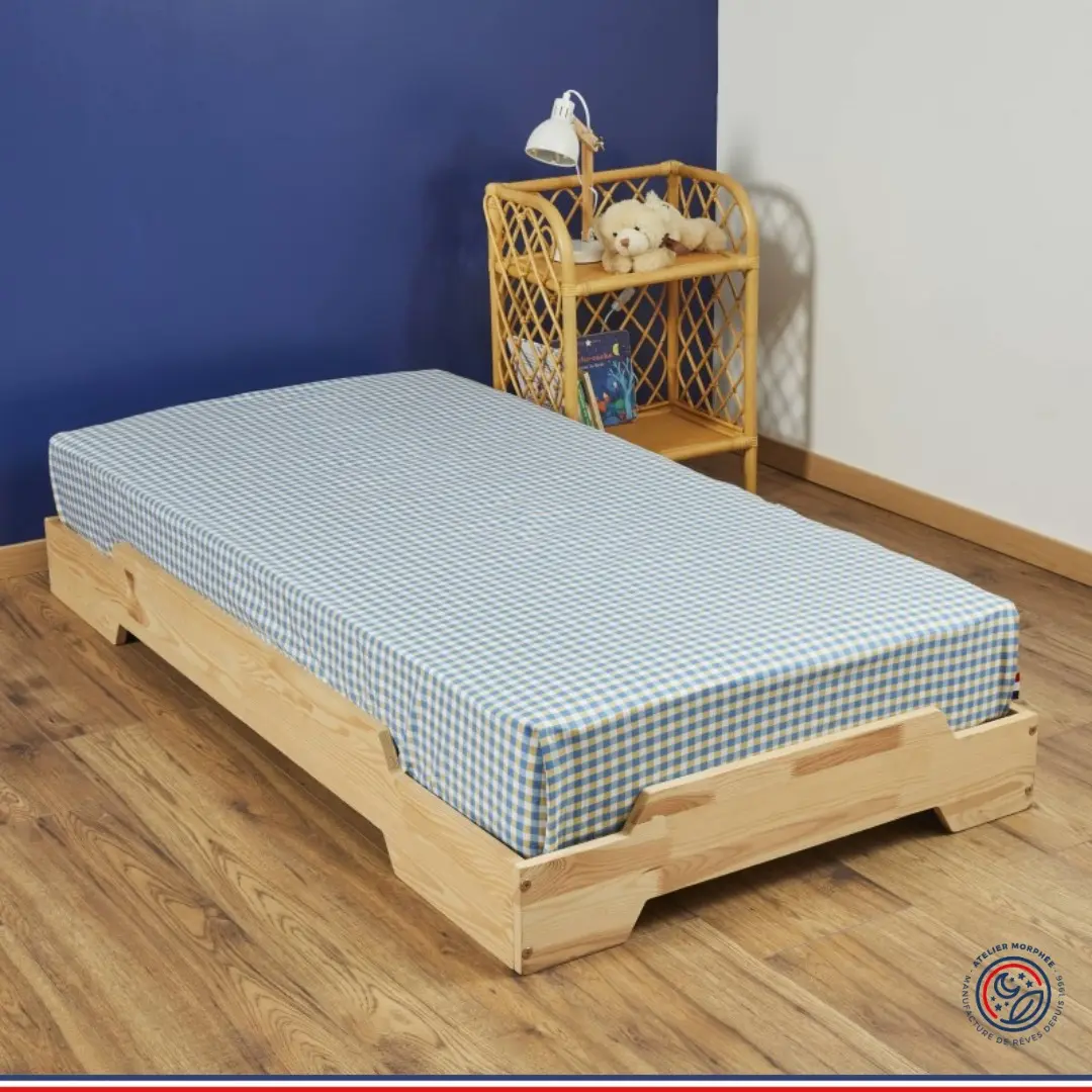 Atelier De Morphée - Matelas Berceau 30x66cm Épaisseur 8cm - R30668 Naturel Éco-Responsable Fabriqué En France