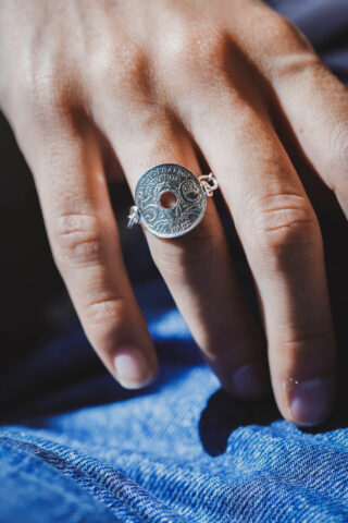 Bague chaînette – La Parisienne Argent par la marque LE SOU FRANÇAIS LE SOU FRANÇAIS - Bague chaînette – La Parisienne Argent
