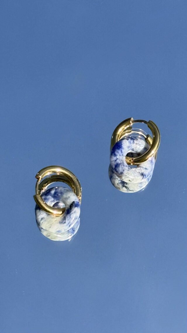 Maison Mallow - Boucles d'Oreilles Léonore Donut Bleu