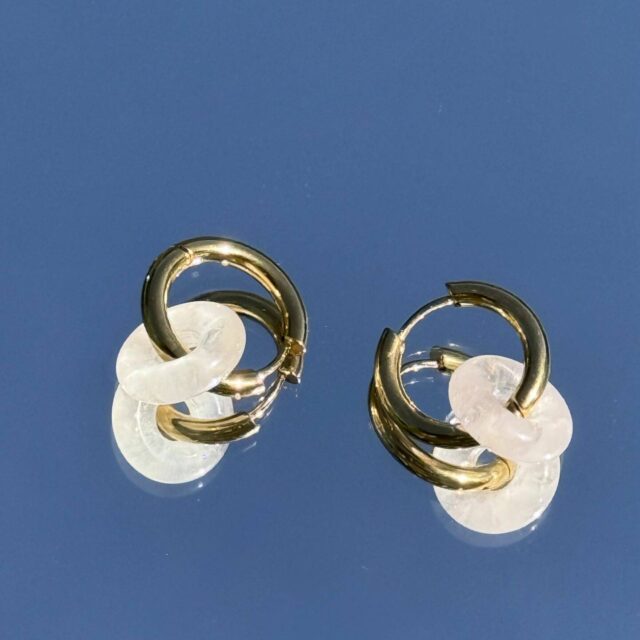 Maison Mallow - Boucles d'Oreilles Léonore Donut Blanc