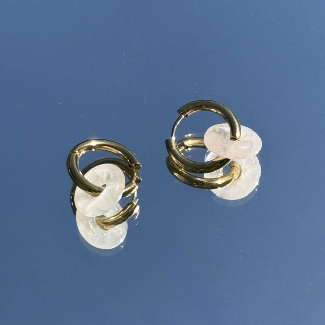 Maison Mallow - Boucles d'Oreilles Léonore Donut Blanc