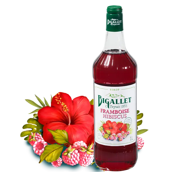 Sirop framboise hibiscus Bigallet