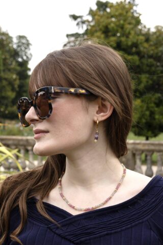 MAISON MALLOW - Boucles d'Oreilles Margot Améthyste et Jade