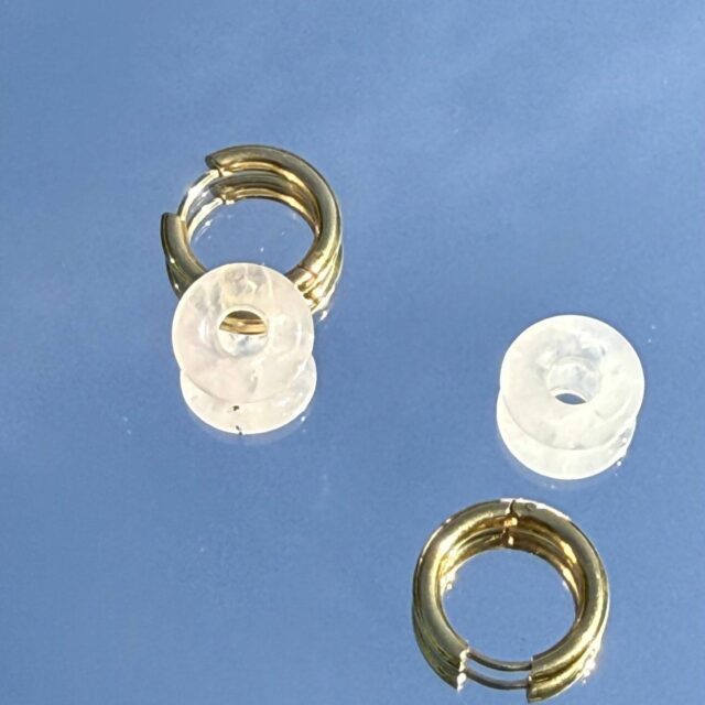 Maison Mallow - Boucles d'Oreilles Léonore Donut Blanc