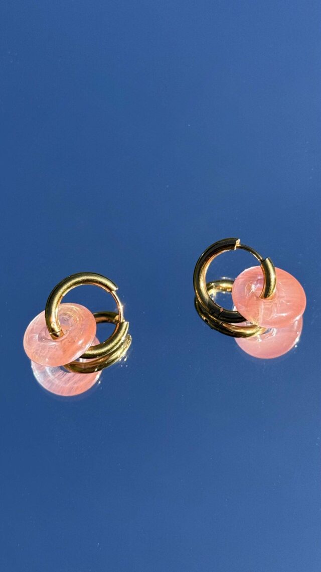 Maison Mallow - Boucles d'Oreilles Léonore Donut Rouge Cerise