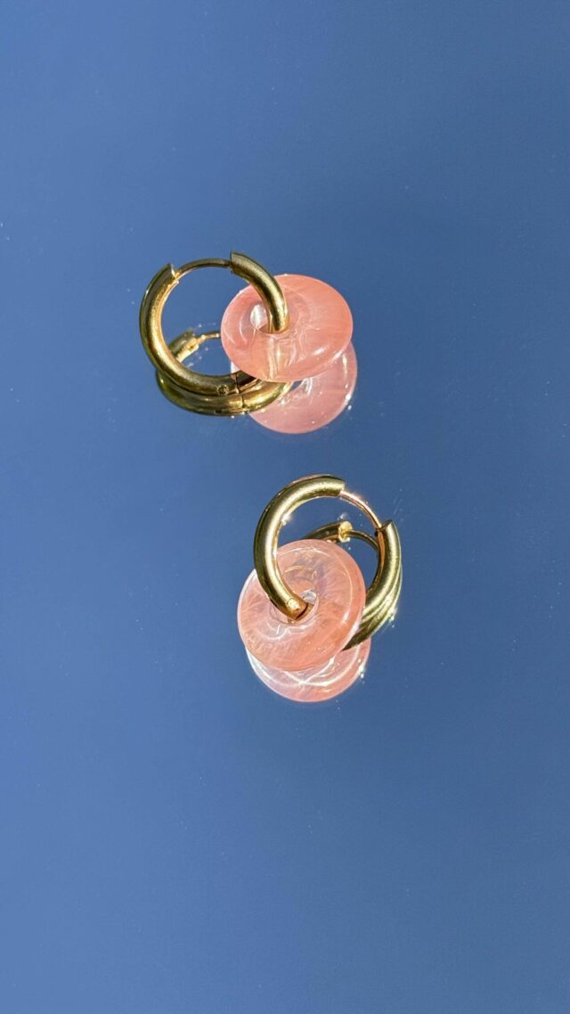 Maison Mallow - Boucles d'Oreilles Léonore Donut Rouge Cerise