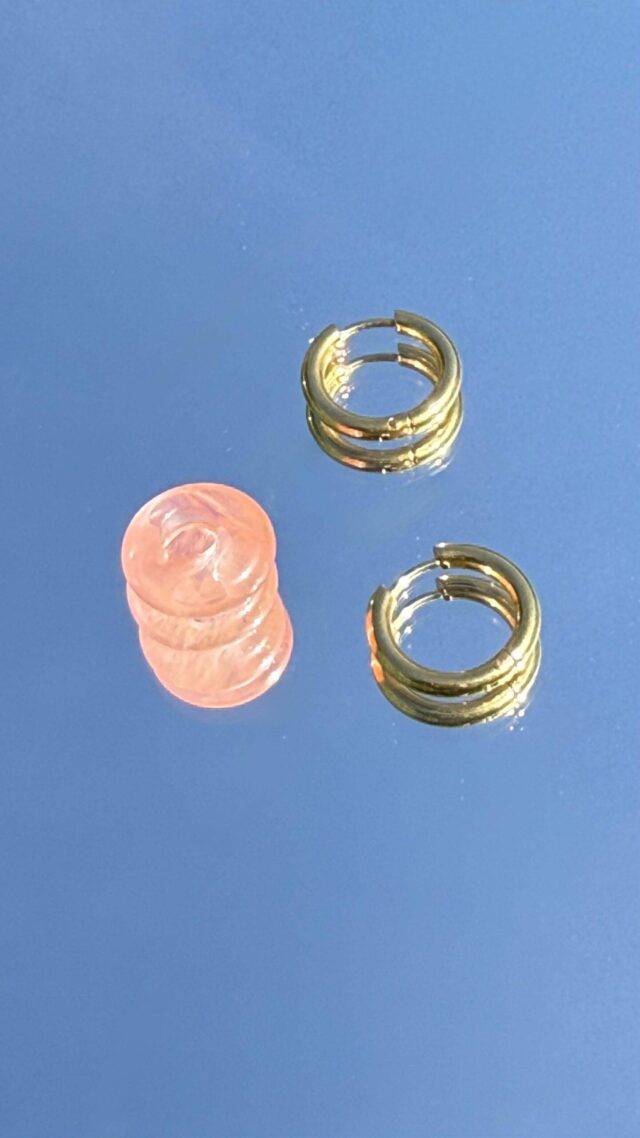 Maison Mallow - Boucles d'Oreilles Léonore Donut Rouge Cerise