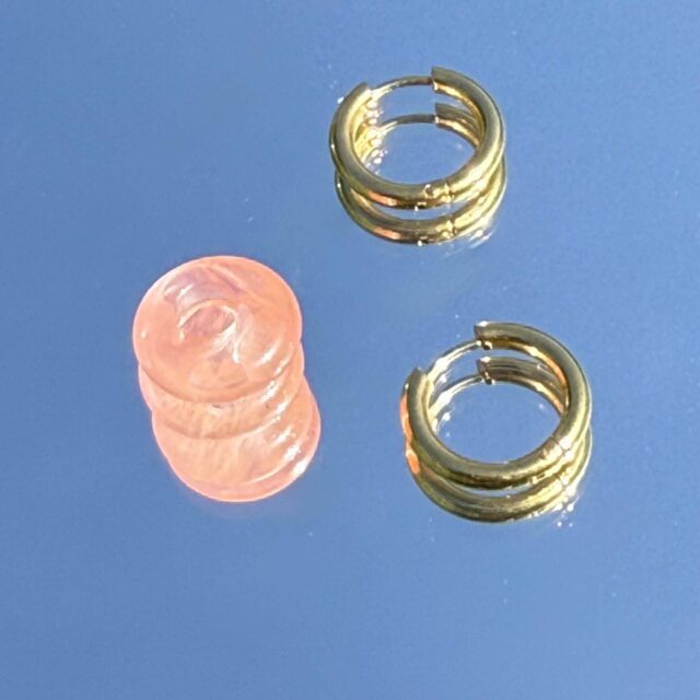 Maison Mallow - Boucles d'Oreilles Léonore Donut Rouge Cerise