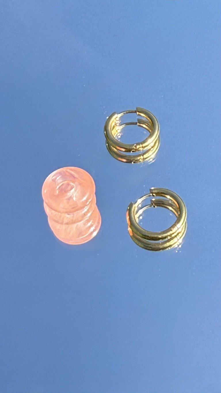 Maison Mallow - Boucles d'Oreilles Léonore Donut Rouge Cerise