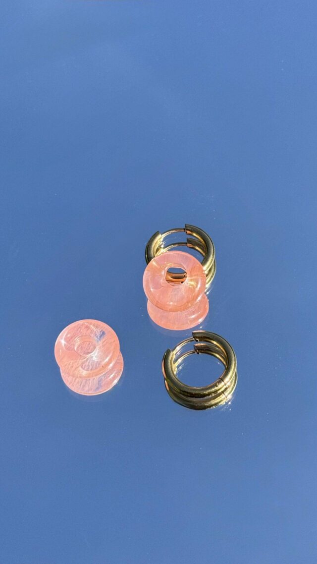 Maison Mallow - Boucles d'Oreilles Léonore Donut Rouge Cerise