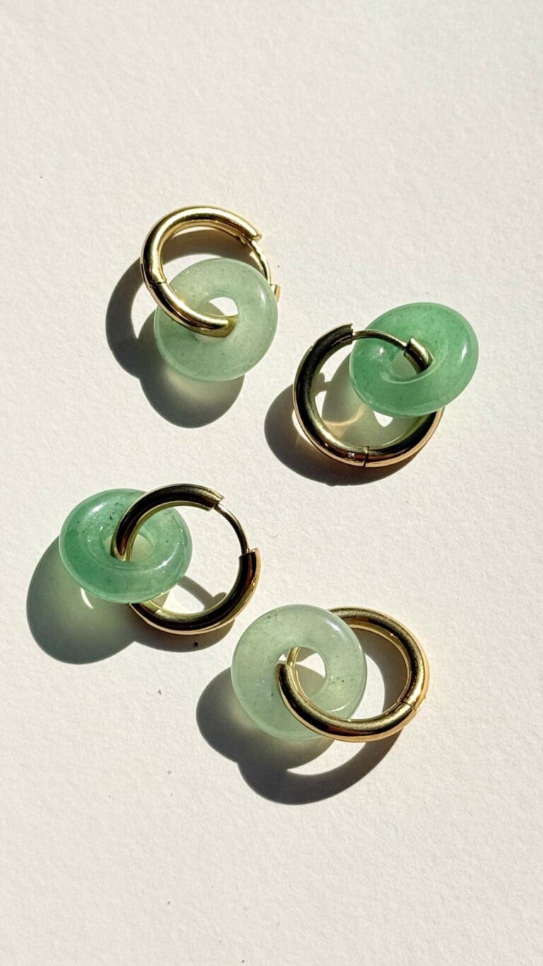 Maison Mallow - Boucles d'Oreilles Léonore Donut Vert