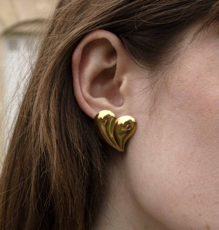 Maison Mallow - Boucles d'Oreilles Coeur doré