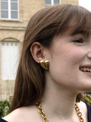 MAISON MALLOW - Boucles d'Oreilles Coeur doré