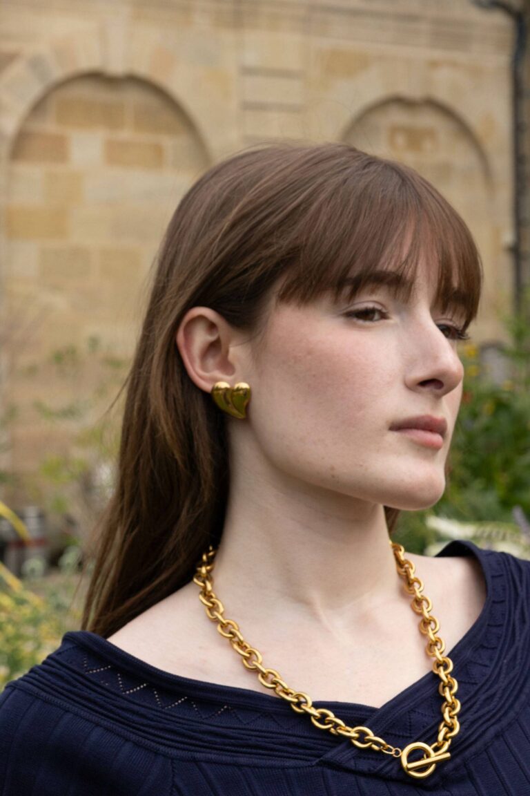 Maison Mallow - Boucles d'Oreilles Coeur doré