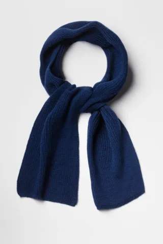 Echarpe Femme Bleu en Laine Mérinos par la marque Tricots Marcel Tricots Marcel - Echarpe Femme Bleu en Laine Mérinos