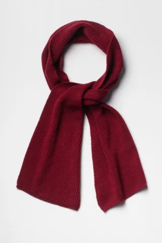 Echarpe Homme Rouge Rubis en Laine Mérinos par la marque Tricots Marcel Tricots Marcel - Echarpe Homme Rouge Rubis en Laine Mérinos