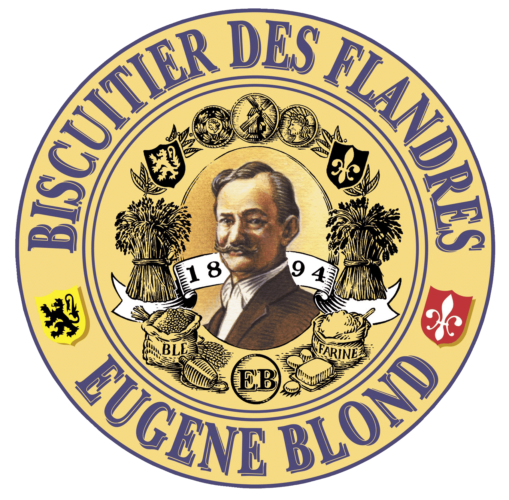 Logo Biscuiterie des Flandres Eugène Blond