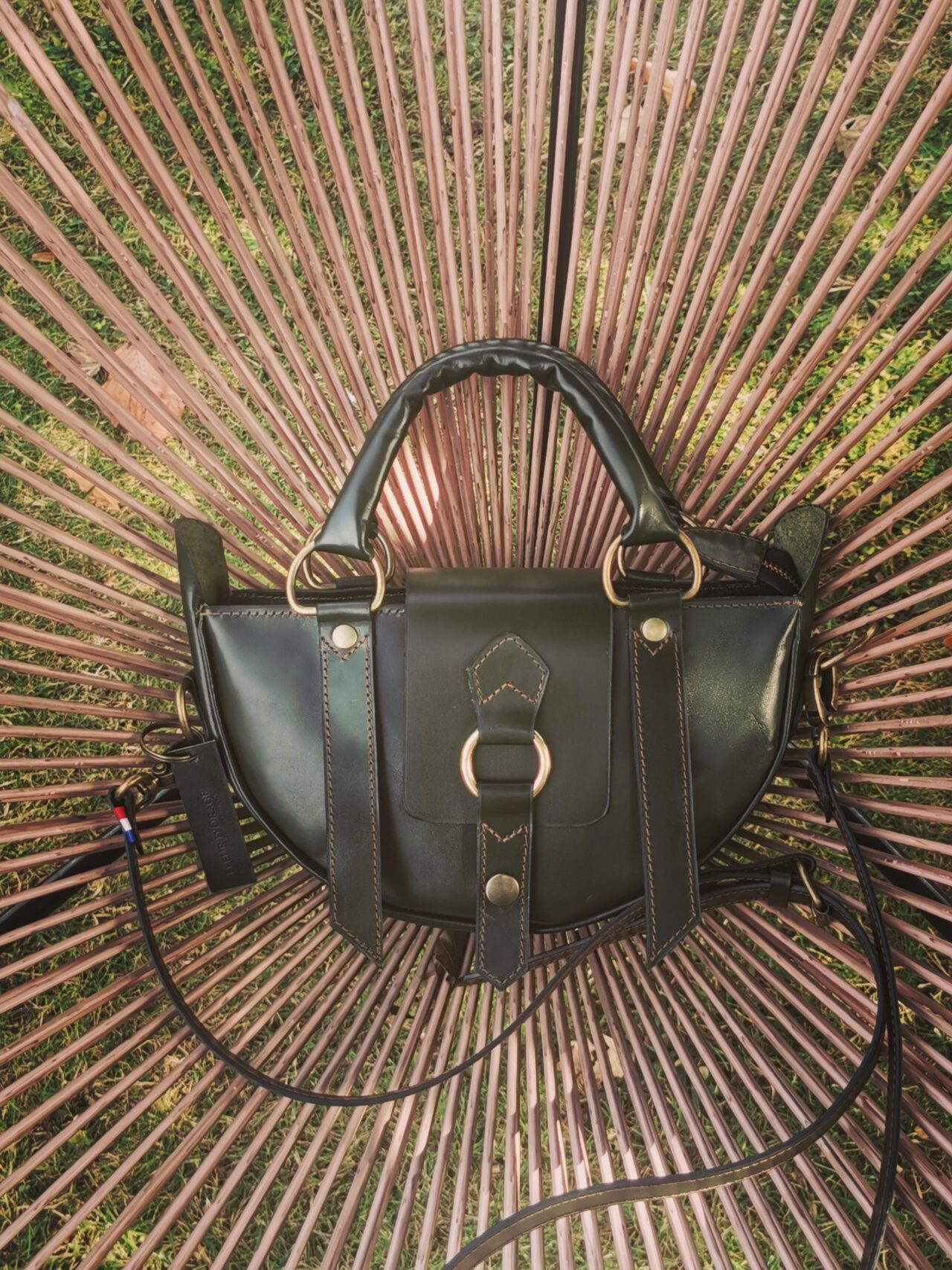Fleur d'Orage - sac bandoulière forêt noir