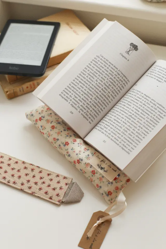 Des fils et des mots - Doucette, coussin de lecture « Une vie de Simone Veil »