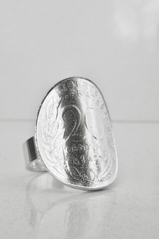 LE SOU FRANÇAIS - Bague  La Bordelaise courbée Argent 20 Cts