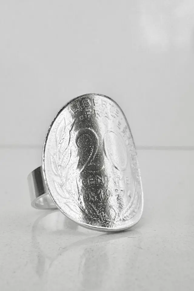 LE SOU FRANÇAIS - Bague – La Bordelaise courbée Argent 20 Cts