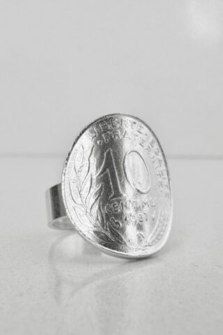 LE SOU FRANÇAIS - Bague  La Bordelaise courbée Argent 10 Cts