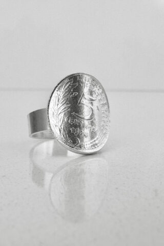 LE SOU FRANÇAIS - Bague  La Bordelaise courbée Argent 5 Cts