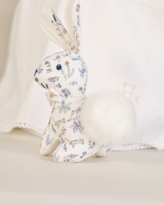 Pamplemousse Peluches - Coffret  Lange Lapin Bavoir Bleu