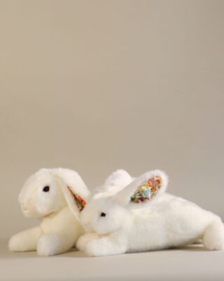 Pamplemousse Peluches - Lapin en Peluche Martin  Blanc Liberty