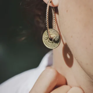 Le sou français - Boucles d'oreilles