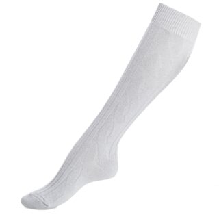 Les torsades – chaussettes femme – coton gris par la marque Maison Broussaud Maison Broussaud - Les torsades – chaussettes femme – coton gris