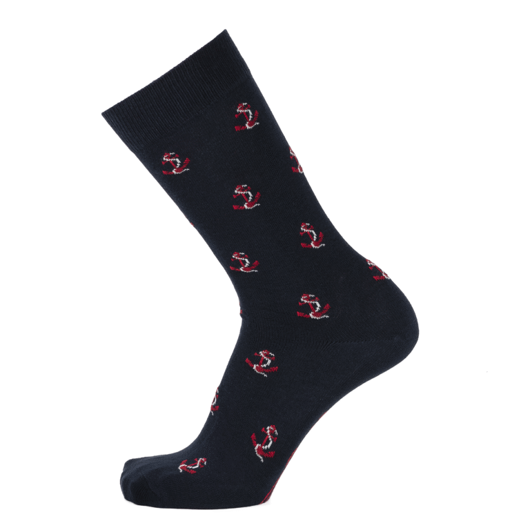 Maison Broussaud - Les ancres Armor-lux x Maison Broussaud - chaussettes homme - coton marine