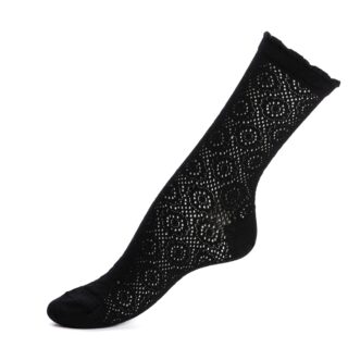 La dentelle – chaussettes femme – coton noir par la marque Maison Broussaud Maison Broussaud - La dentelle – chaussettes femme – coton noir