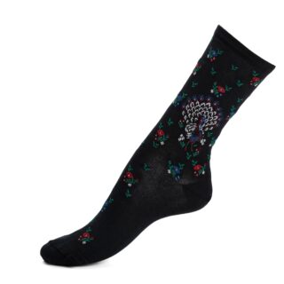 Maison Broussaud - Les paons – chaussettes femme – coton noir