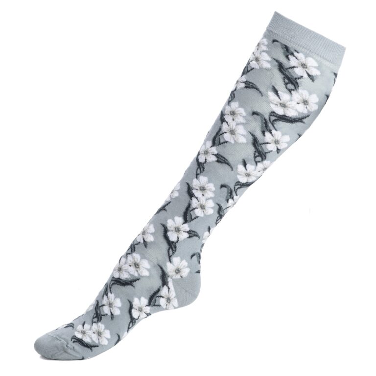 Maison Broussaud - Les mi-bas fleurs - chaussettes femme - coton pluie