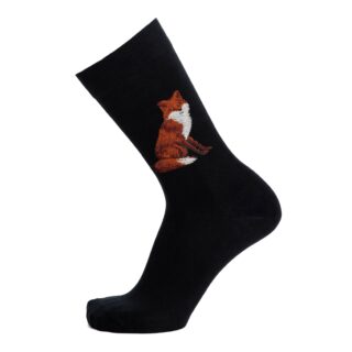 Maison Broussaud - Renard – chaussettes homme – coton noir