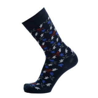 Feuillage – chaussettes homme – coton marine par la marque Maison Broussaud Maison Broussaud - Feuillage – chaussettes homme – coton marine